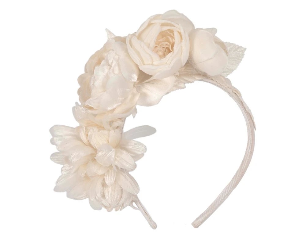 Bella Bloom Fascinator - Cream