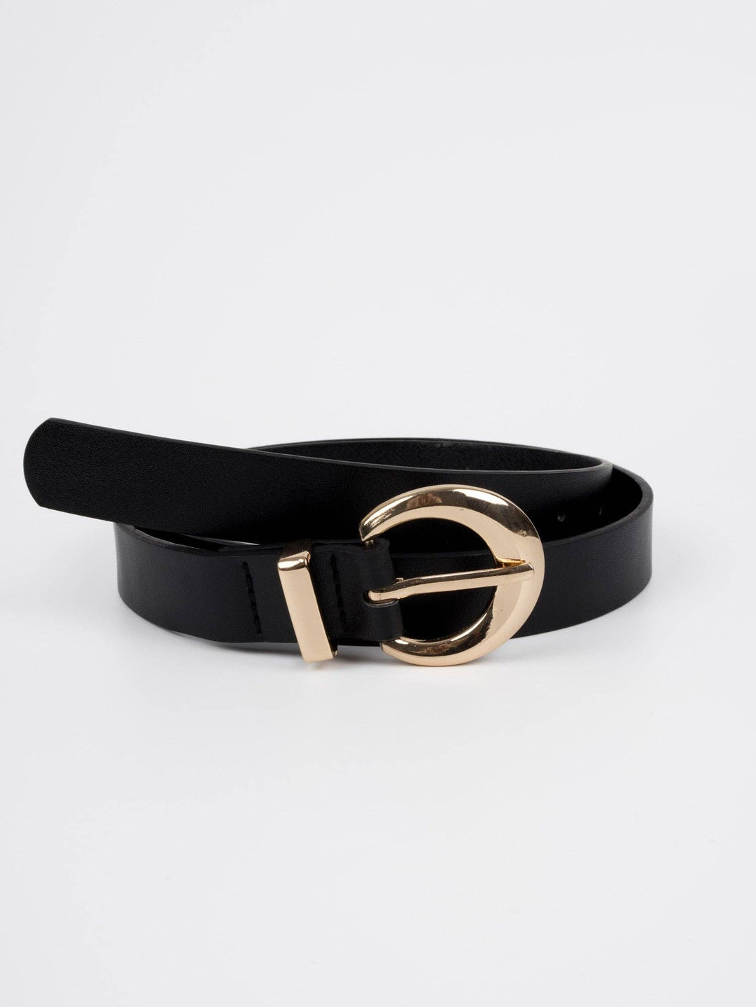 Colmar - Leather Belt - Gold / Black