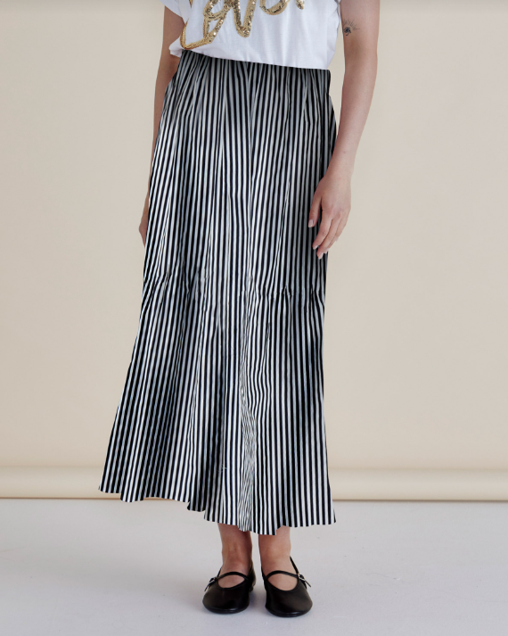 Darla Skirt | Navy Stripe