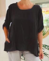 Flora Top in Slate/Black