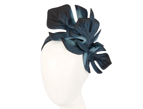 Eden Fern Fascinator - Navy