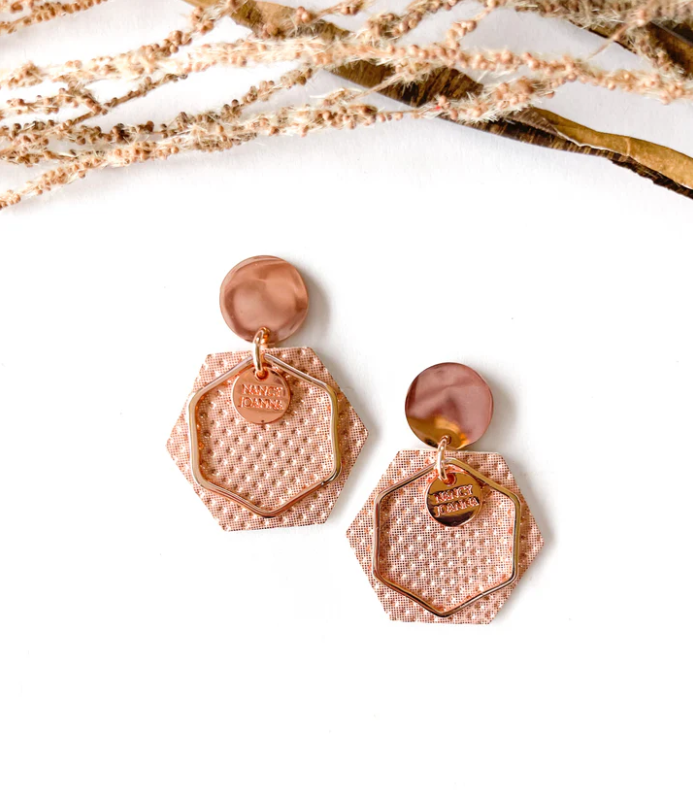 Light Pink Hexagon Drop