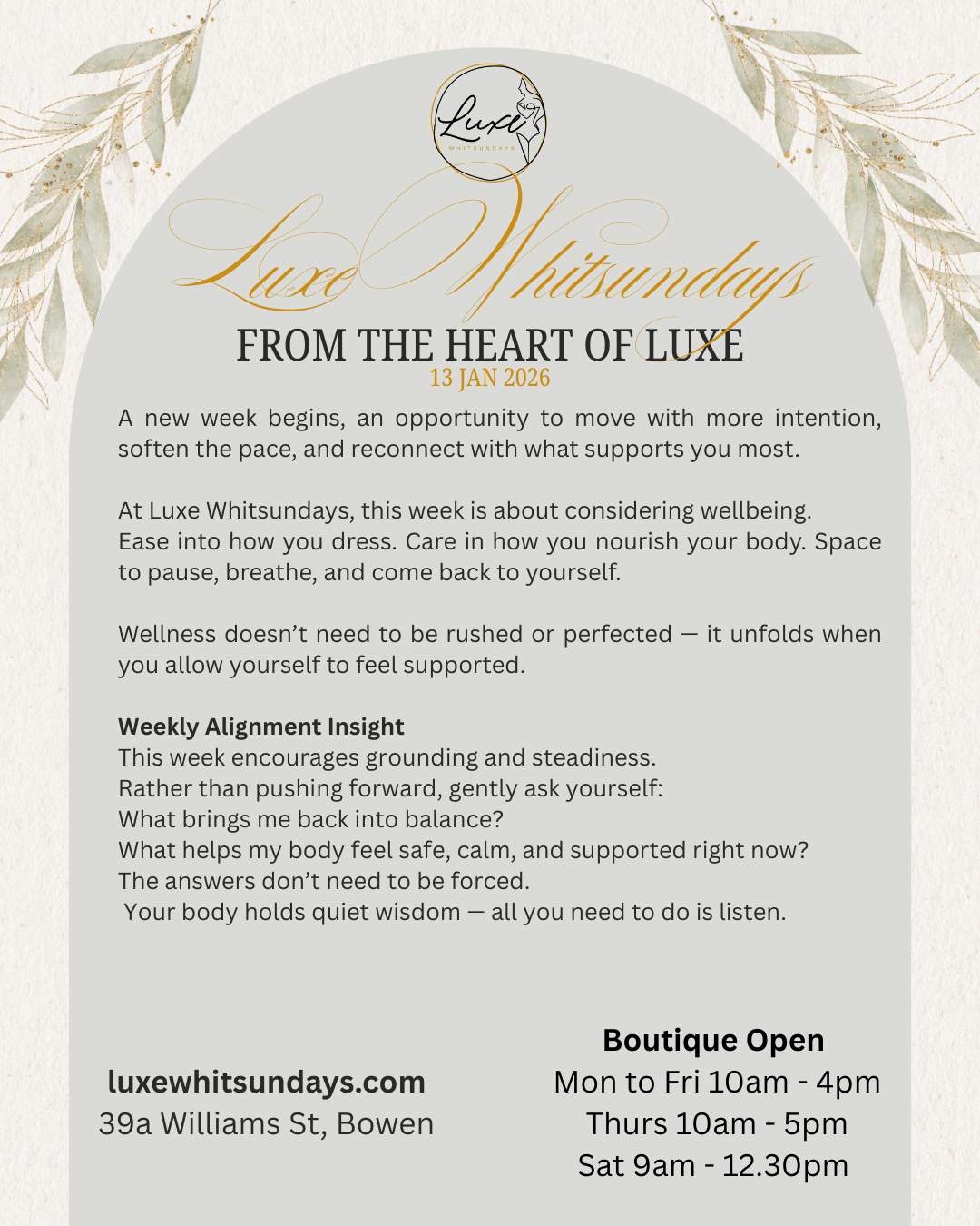 FROM THE HEART OF LUXE - 13 JAN 2026