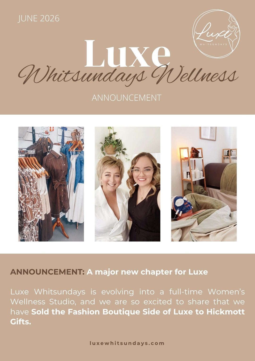ANNOUNCEMENT: Major new chapter for Luxe