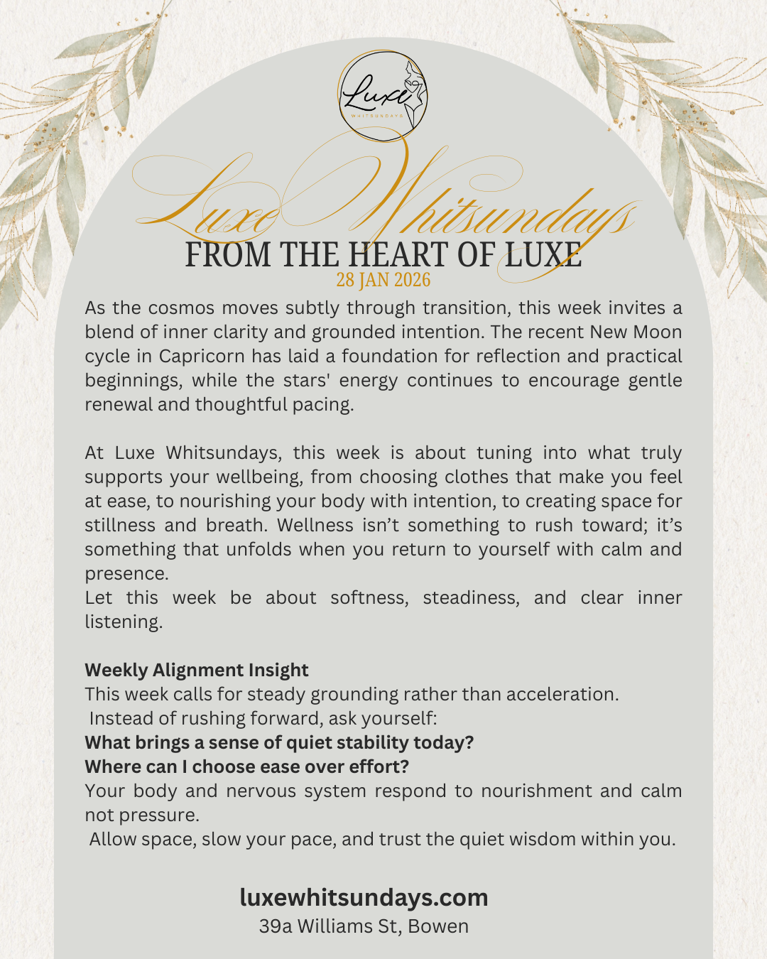 FROM THE HEART OF LUXE - 28 JAN 2026