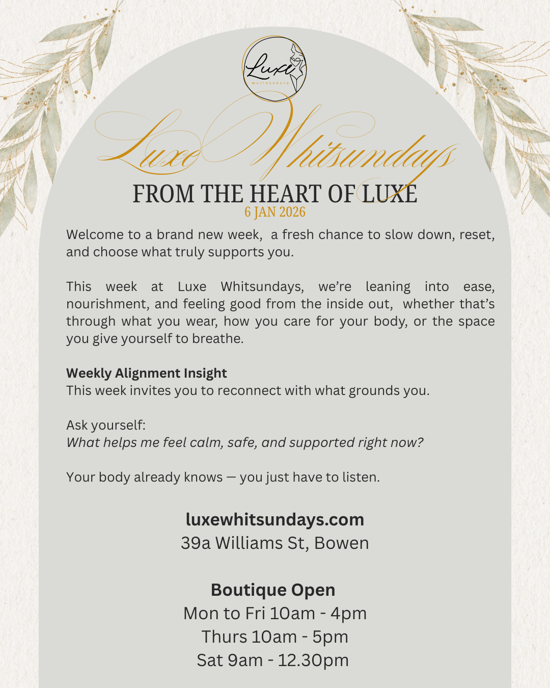 FROM THE HEART OF LUXE - 06 JAN 2026