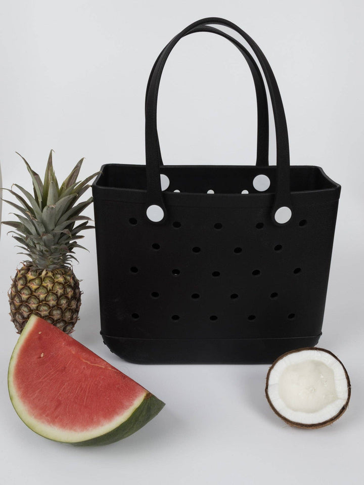 Aloha Vegan Tote Bag - Black - Medium