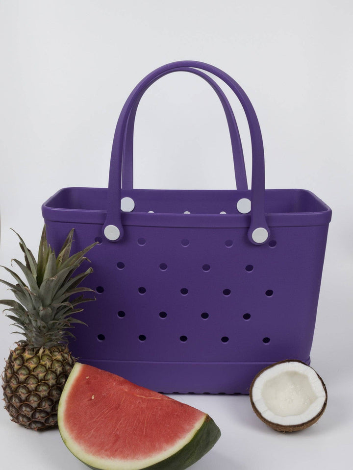 Aloha Vegan Tote Bag - Purple - Large