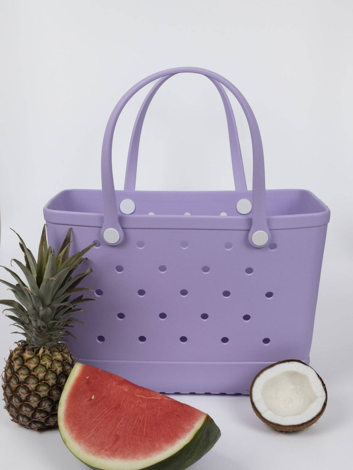 Aloha Vegan Tote Bag - Light Purple - Large