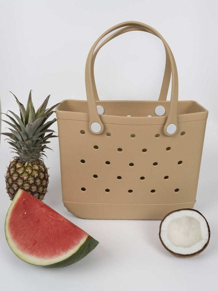 Aloha Vegan Tote Bag - Beige - Medium