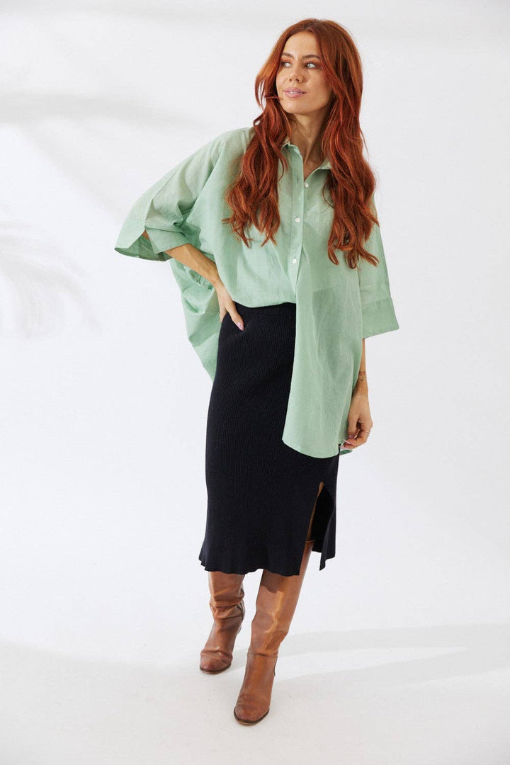 Noosa Shirt - Sage Green