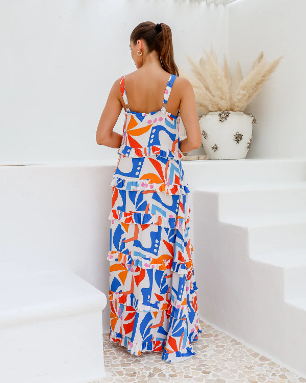 Lumina Frill Maxi Dress