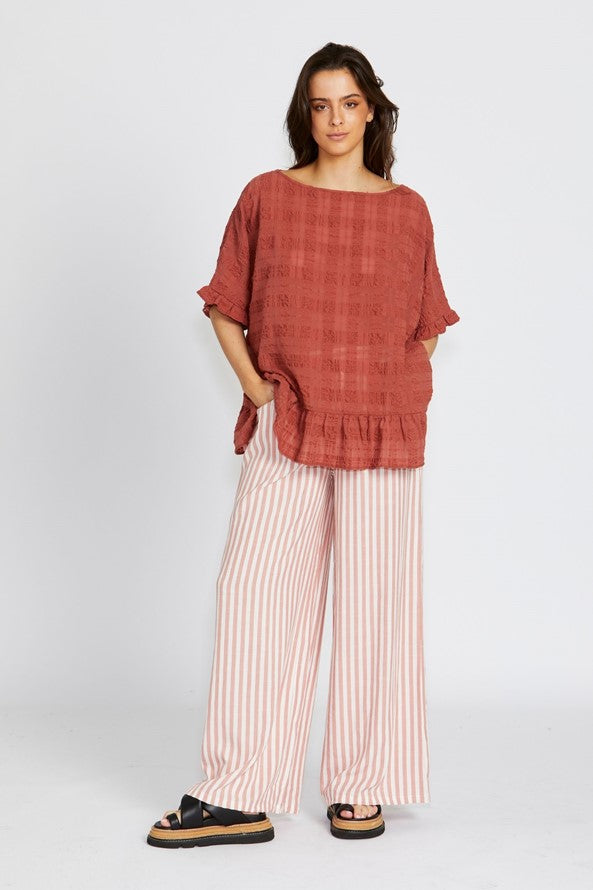 Clementine Pant | Rosewood Stripe