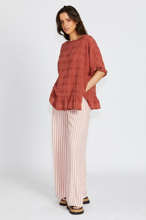 Clementine Pant | Rosewood Stripe