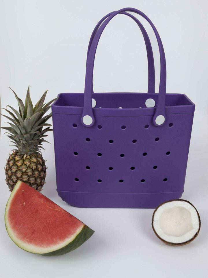 Aloha Vegan Tote Bag - Purple - Medium