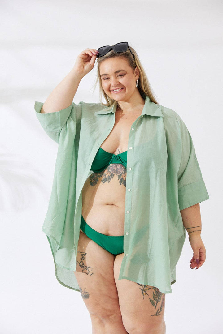 Noosa Shirt - Sage Green