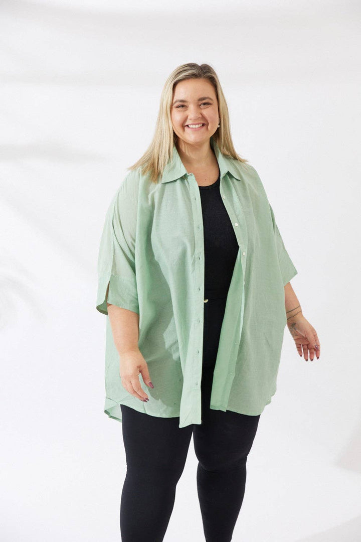 Noosa Shirt - Sage Green