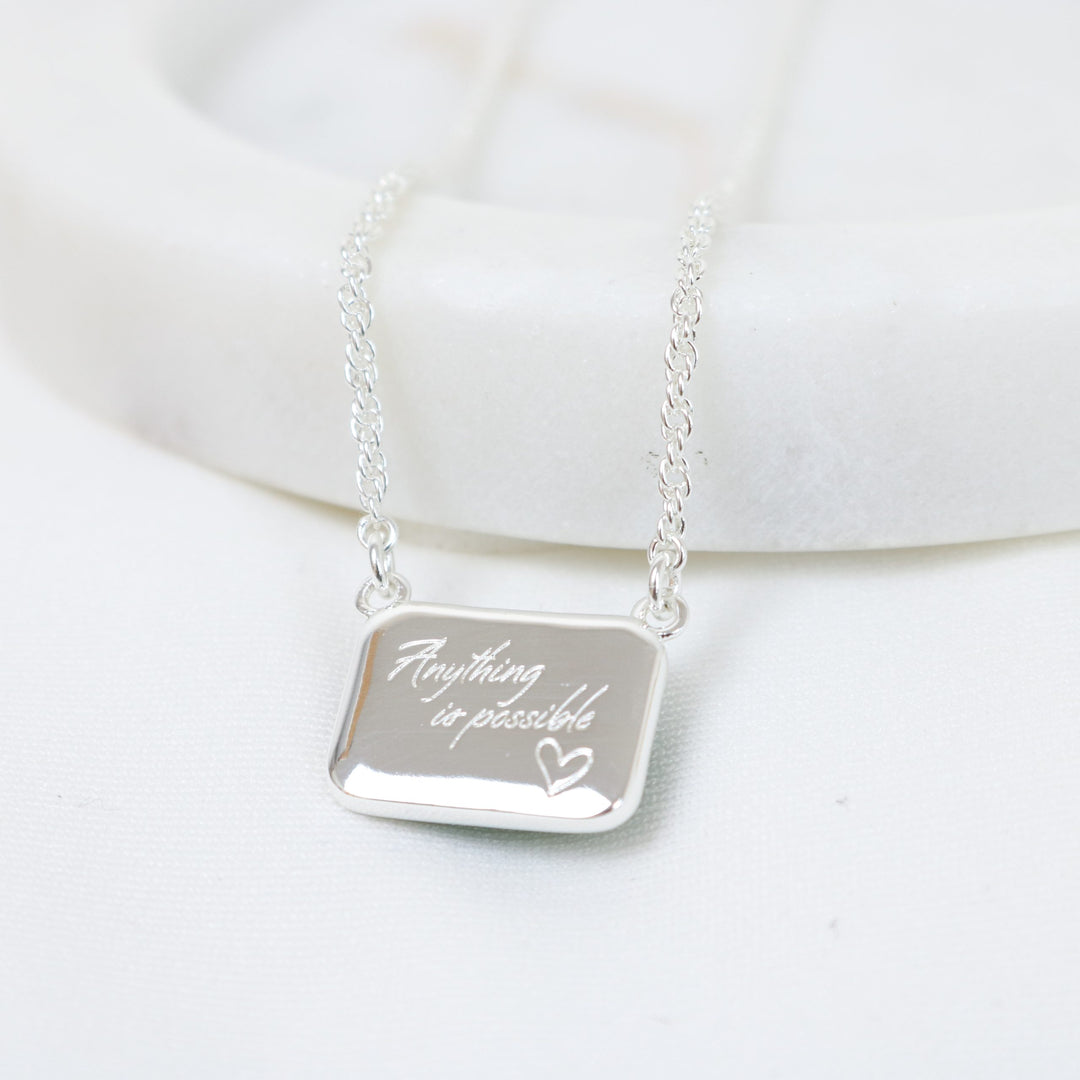 Asteria Necklace | Recycled Sterling Silver Plated with African Jade