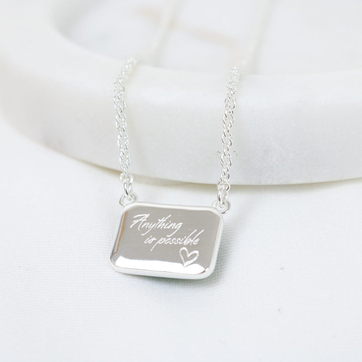 Asteria Necklace | Recycled Sterling Silver Plated with African Jade