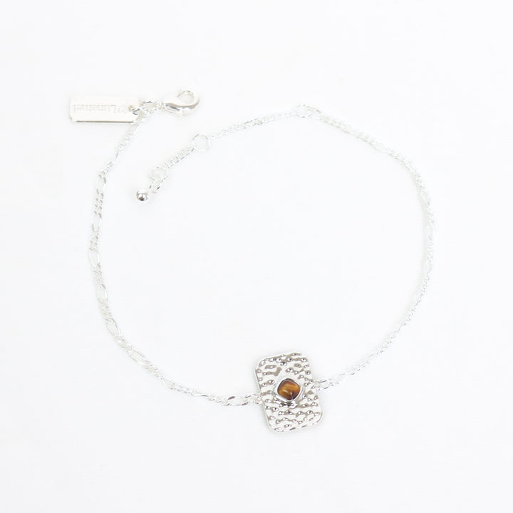 Athena Bracelet | Recycled Sterling Silver Plated with Tigers Eye