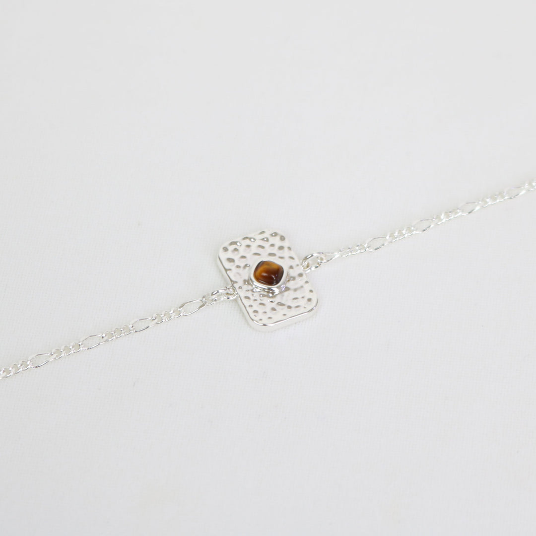 Athena Bracelet | Recycled Sterling Silver Plated with Tigers Eye