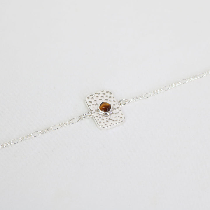 Athena Bracelet | Recycled Sterling Silver Plated with Tigers Eye