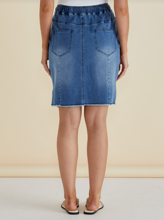 Augie Denim Skirt | Denim Blue