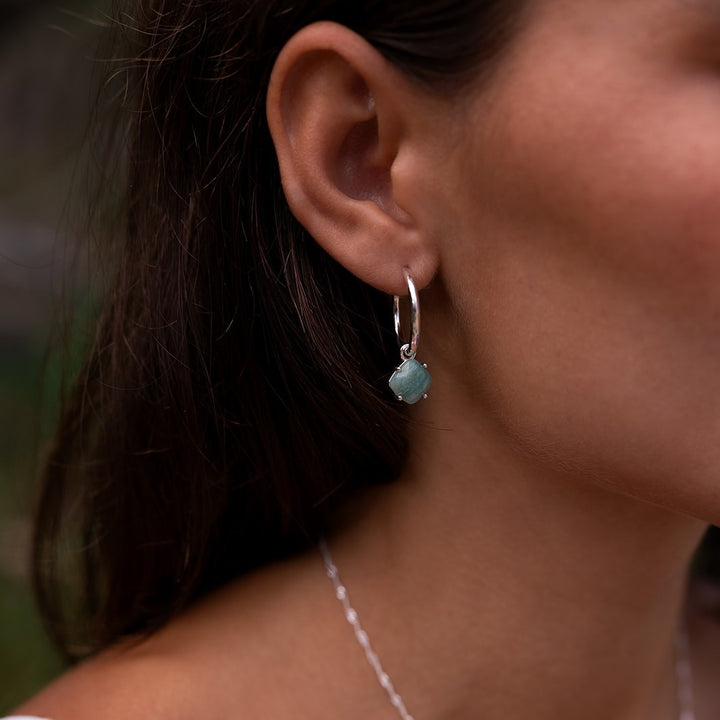 Aura Earrings | Greenline Jasper