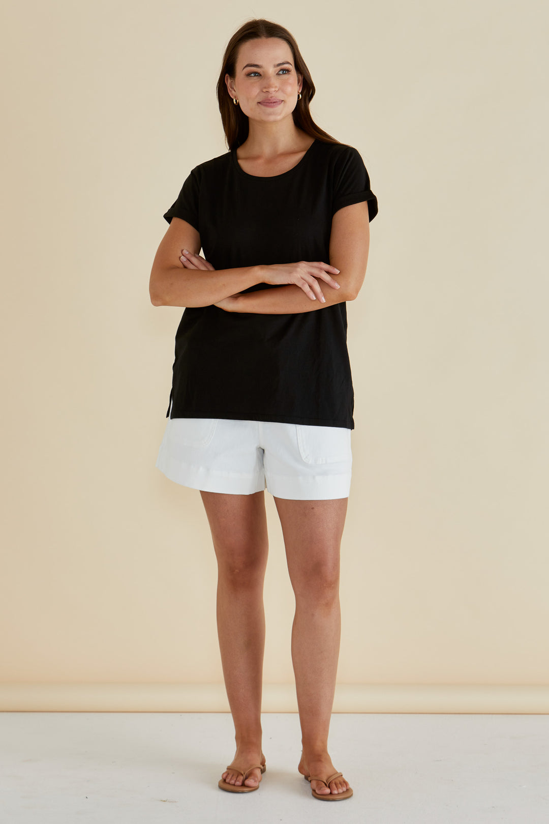 Caia Crew Tee | Black