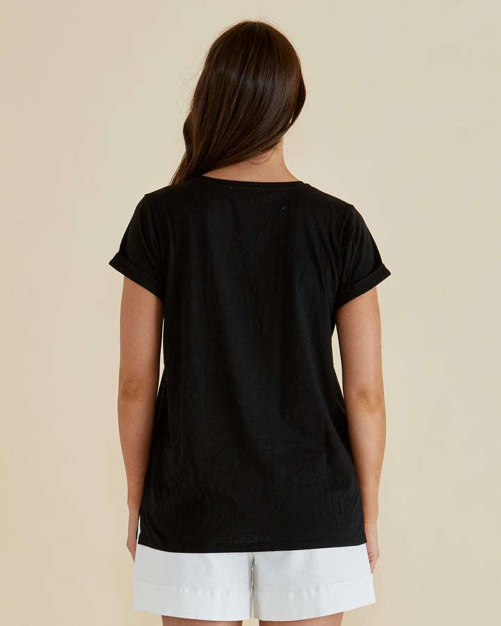 Caia Crew Tee | Black