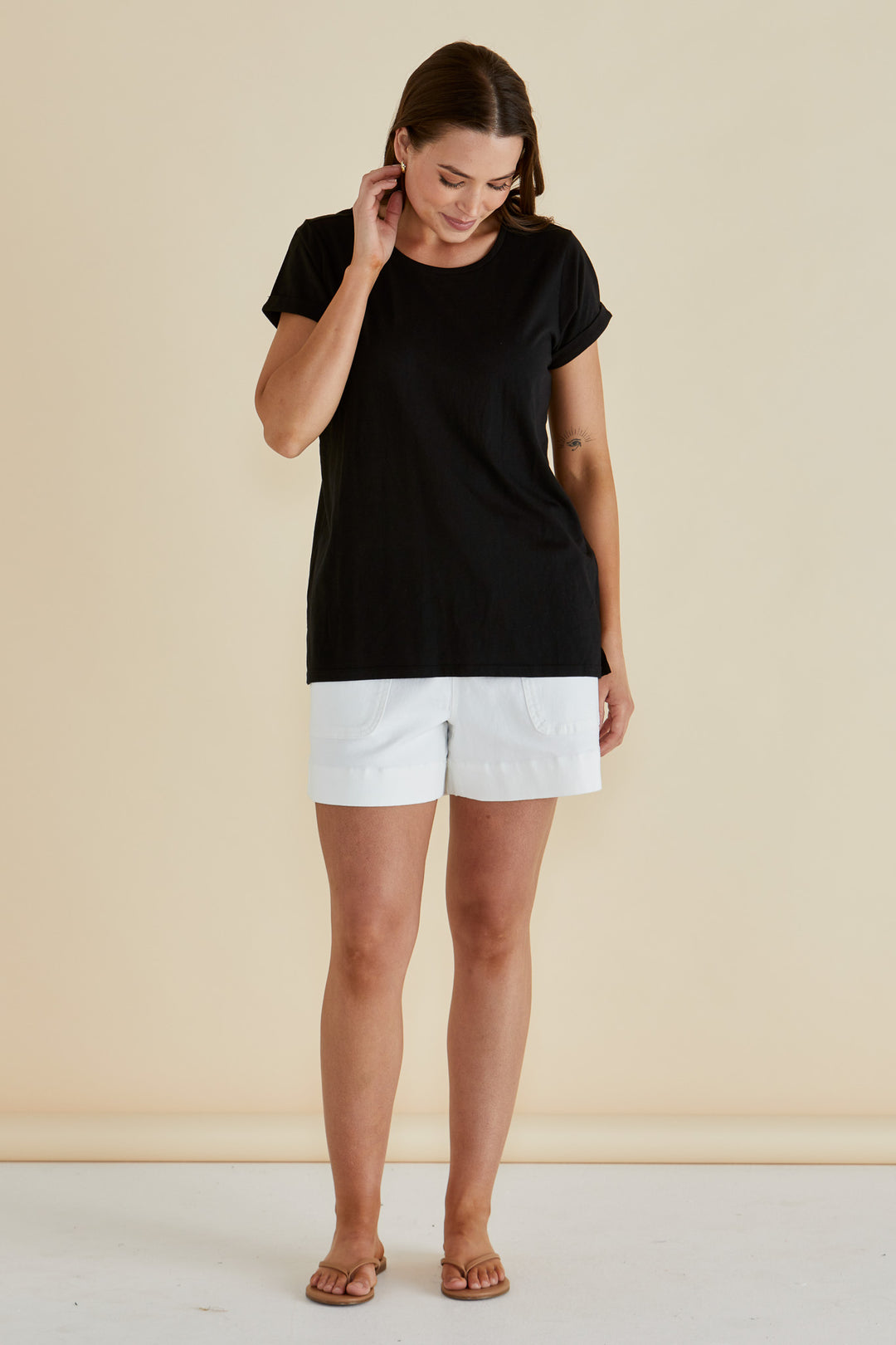 Caia Crew Tee | Black