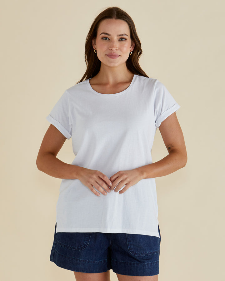 Caia Crew Tee | White