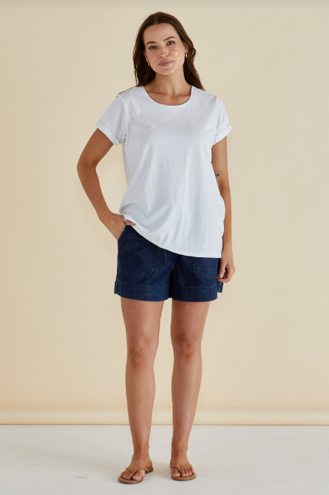 Caia Crew Tee | White