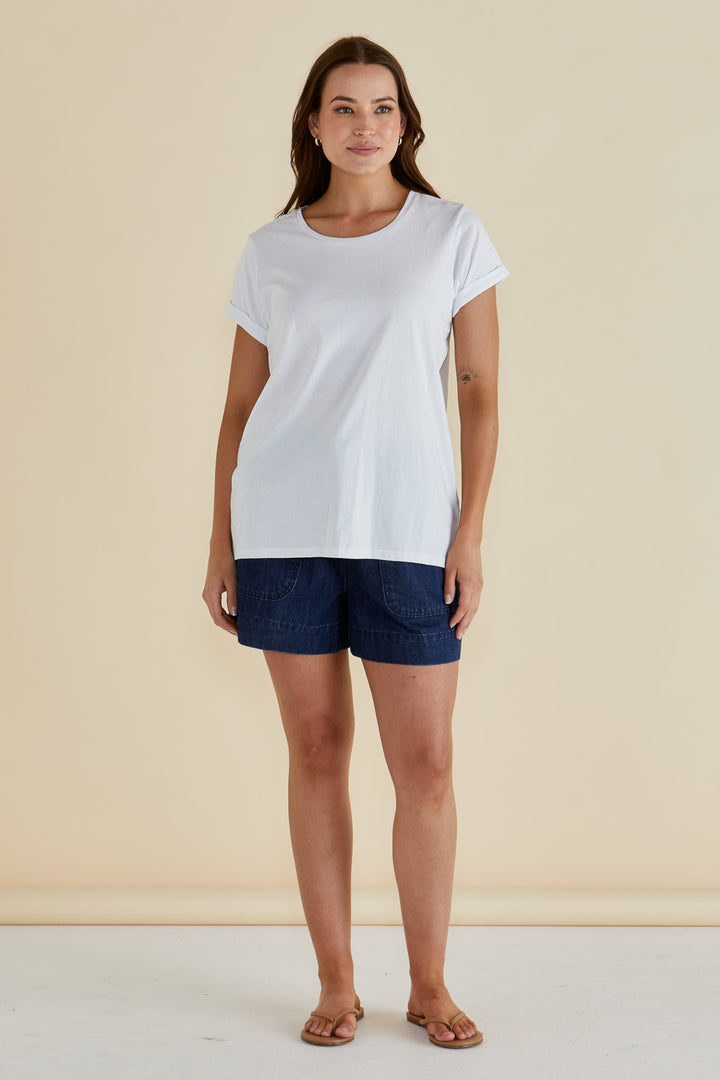 Caia Crew Tee | White