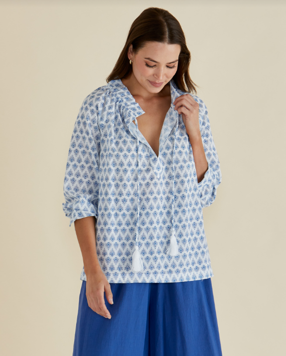 Charli Blouse | Blue Lotus