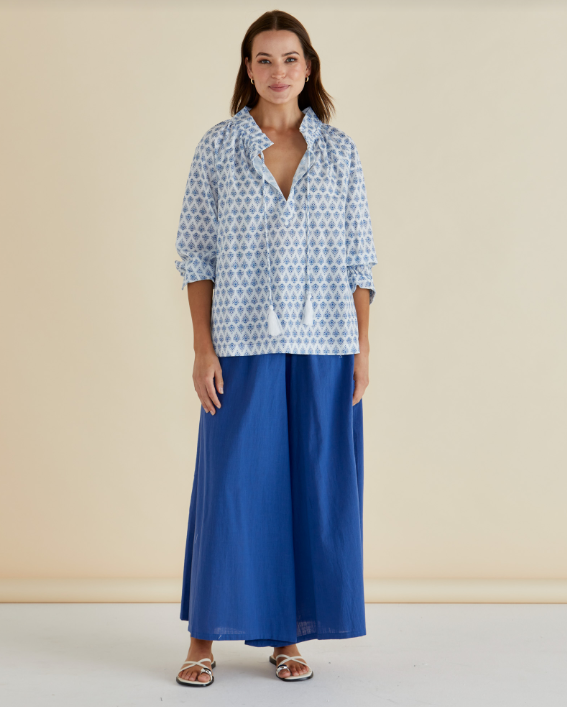 Charli Blouse | Blue Lotus