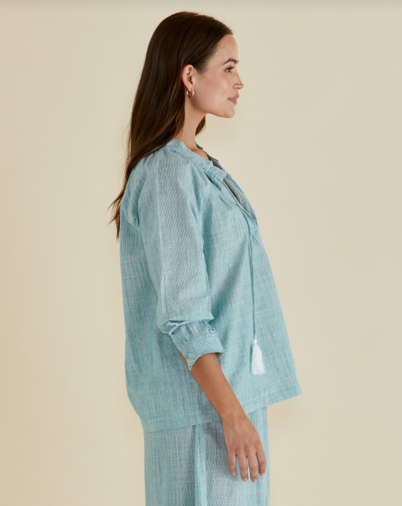 Charli Blouse | Green Stripe