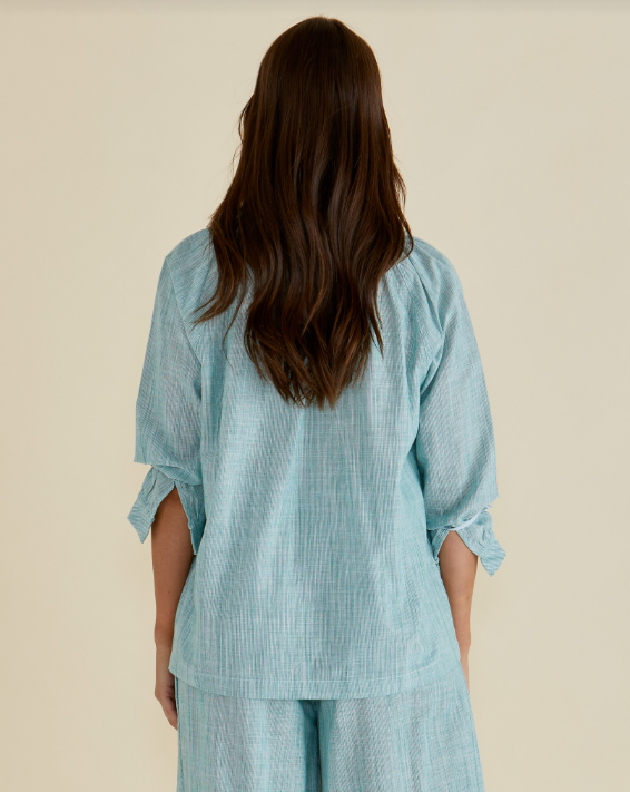 Charli Blouse | Green Stripe