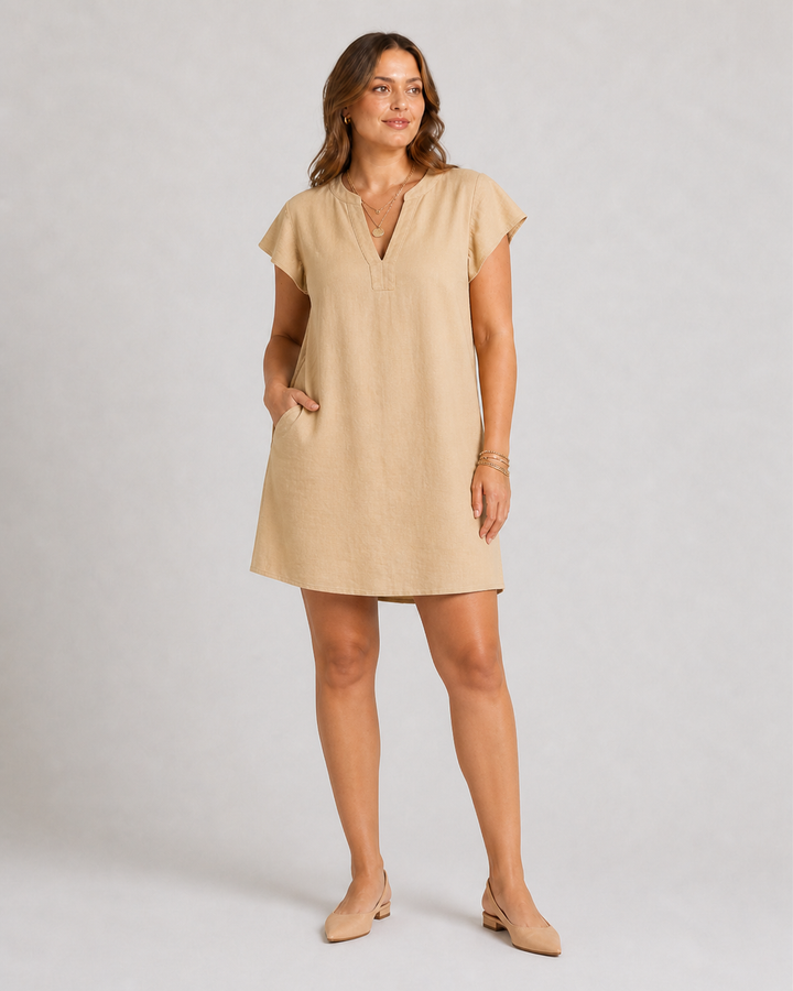 Mia Dress | Tan