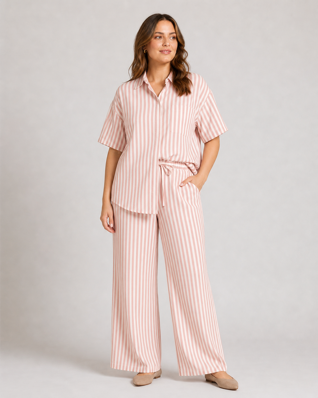 Clementine Pant | Rosewood Stripe