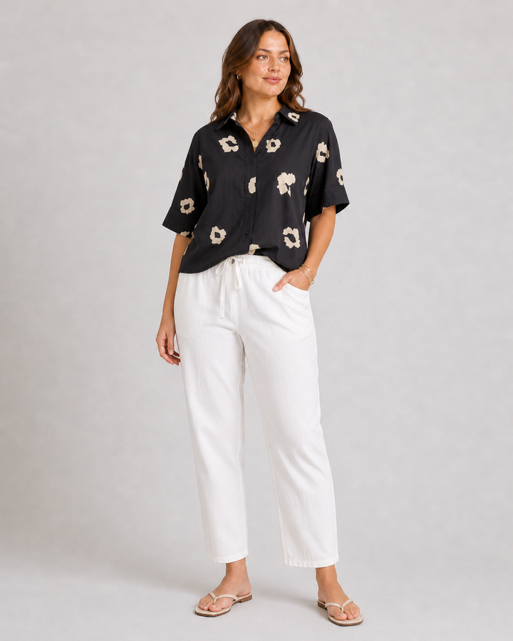 Reagan Poplin Shirt | Leopard Print
