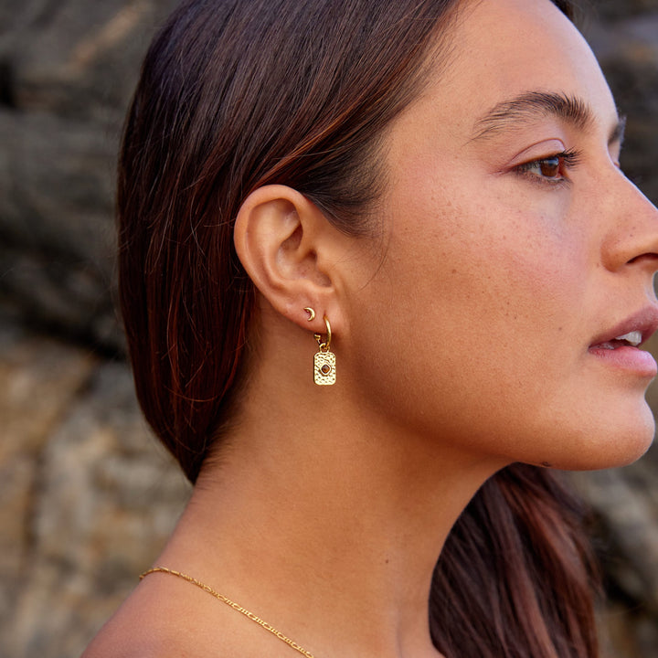 Courage Earrings | Gold with Tigers Eye