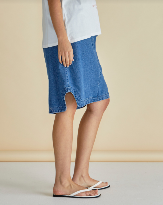 Dara Denim Skirt | Vintage Blue