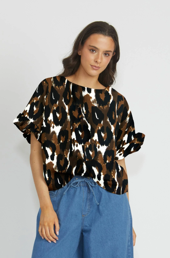 Ella Reversible Top | Animal