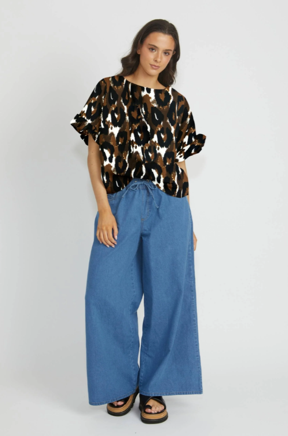Ella Reversible Top | Animal
