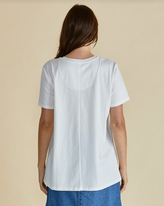 Ellia Crew Tee | Bom Dia Paria Print