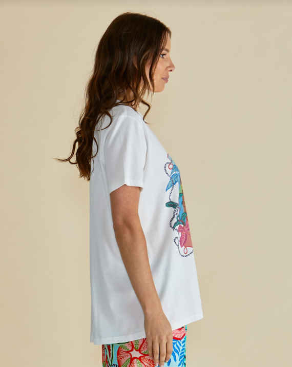 Ellia Crew Tee | Summer Vibes Print