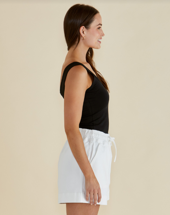 Emma Scoop Tank | Black