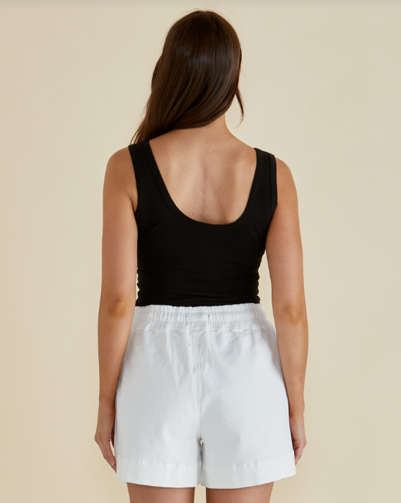 Emma Scoop Tank | Black