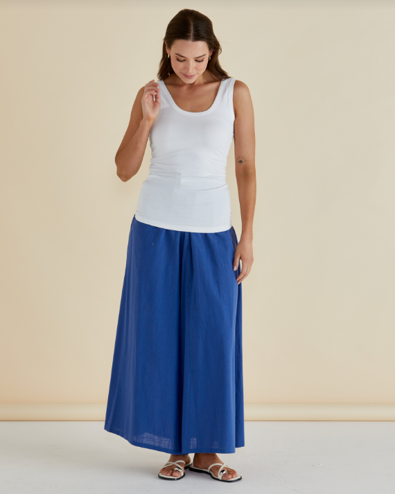 Emma Scoop Tank | White